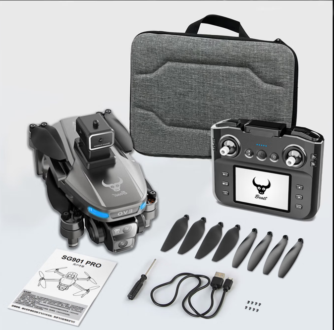 ZLLMAX遥控器带显示屏的无人机GPS液晶屏高清航拍遥控飞机 MAX[4.5寸屏+GPS返航+三摄像头+电调云台 四电版【带液晶屏遥控器+赠送内存卡】200$